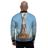 Eruption Volcano Print Men's Bomber Jacket-grizzshop