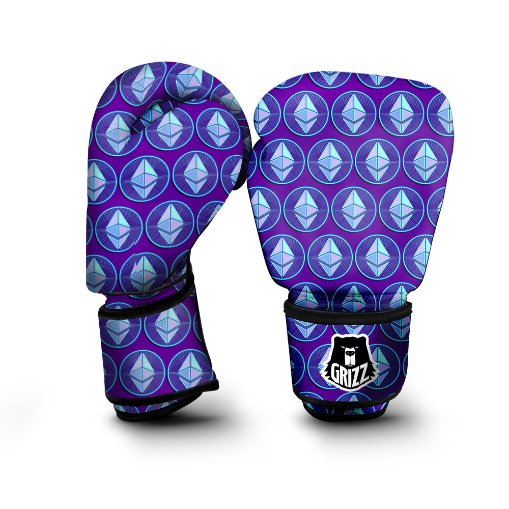 Ethereum Cryptocurrency Print Pattern Boxing Gloves-grizzshop