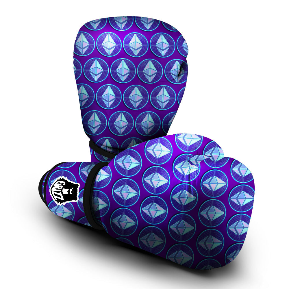 Ethereum Cryptocurrency Print Pattern Boxing Gloves-grizzshop