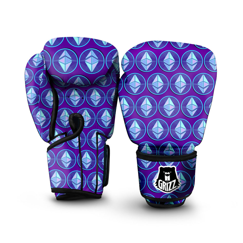 Ethereum Cryptocurrency Print Pattern Boxing Gloves-grizzshop