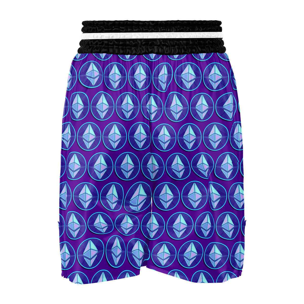 Ethereum Cryptocurrency Print Pattern Boxing Shorts-grizzshop