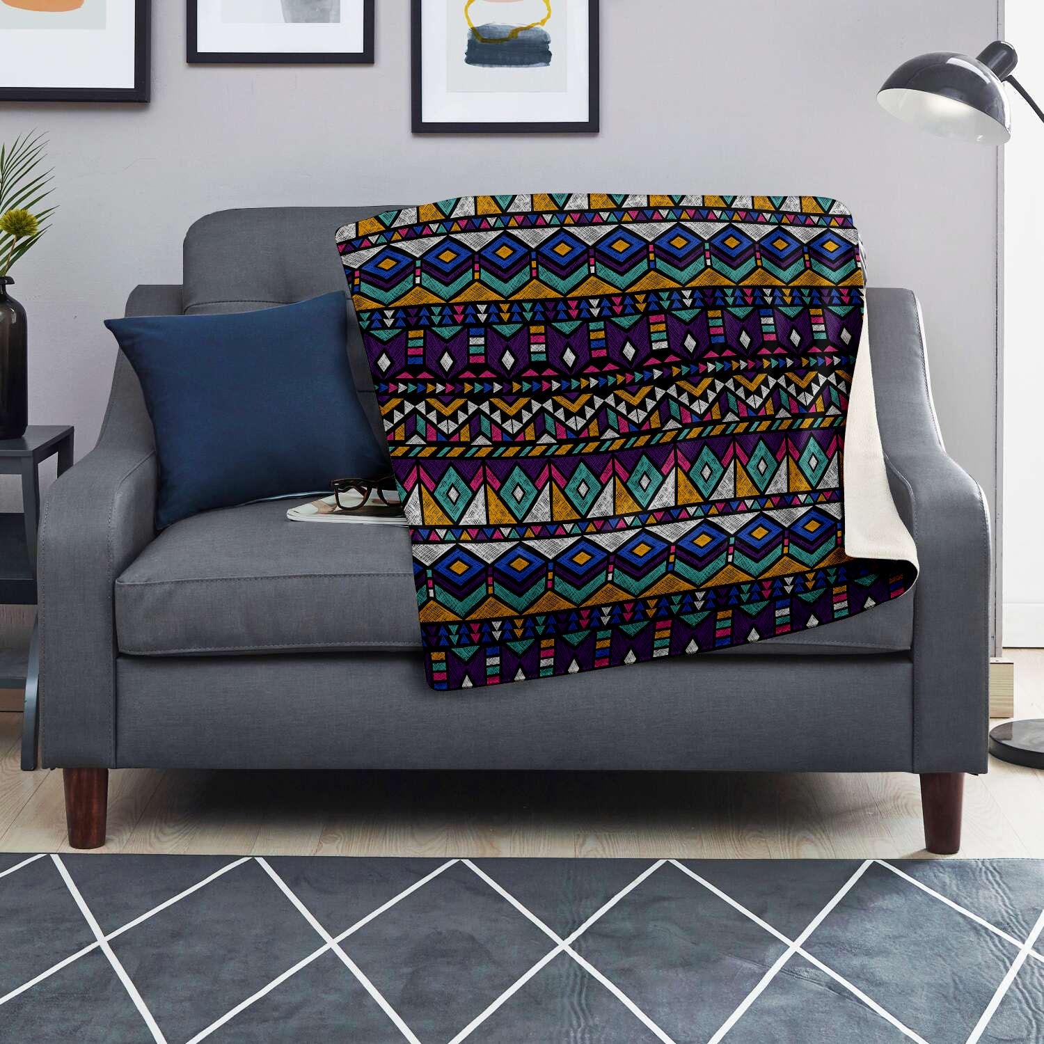 Ethic Aztec Geometric Art Print Blanket-grizzshop