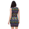 Ethic Aztec Geometric Art Print Bodycon Dress-grizzshop