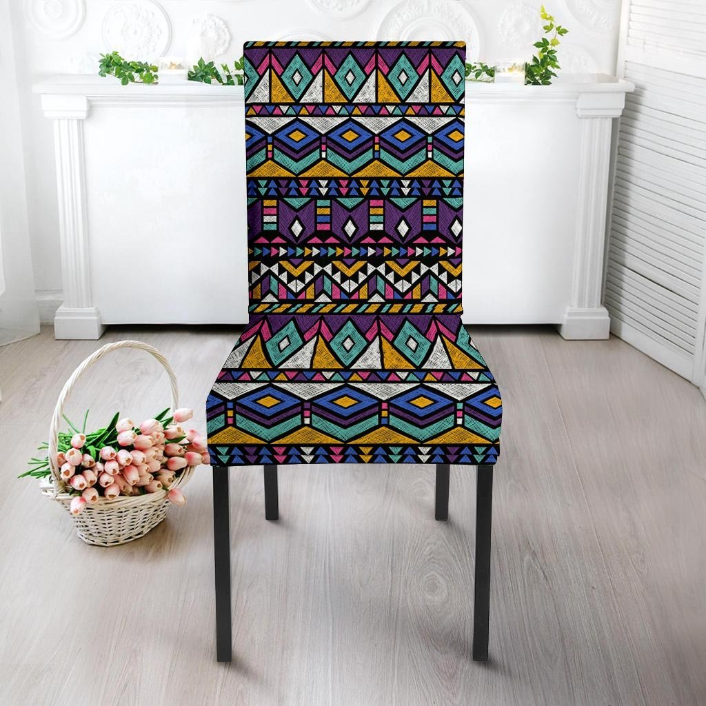 Ethic Aztec Geometric Art Print Chair Cover-grizzshop