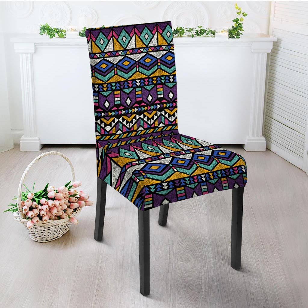 Ethic Aztec Geometric Art Print Chair Cover-grizzshop