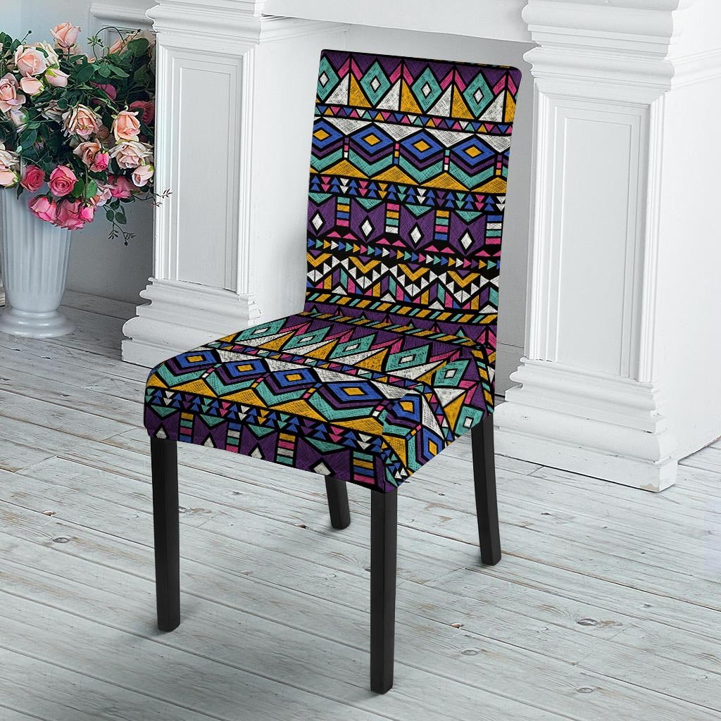 Ethic Aztec Geometric Art Print Chair Cover-grizzshop