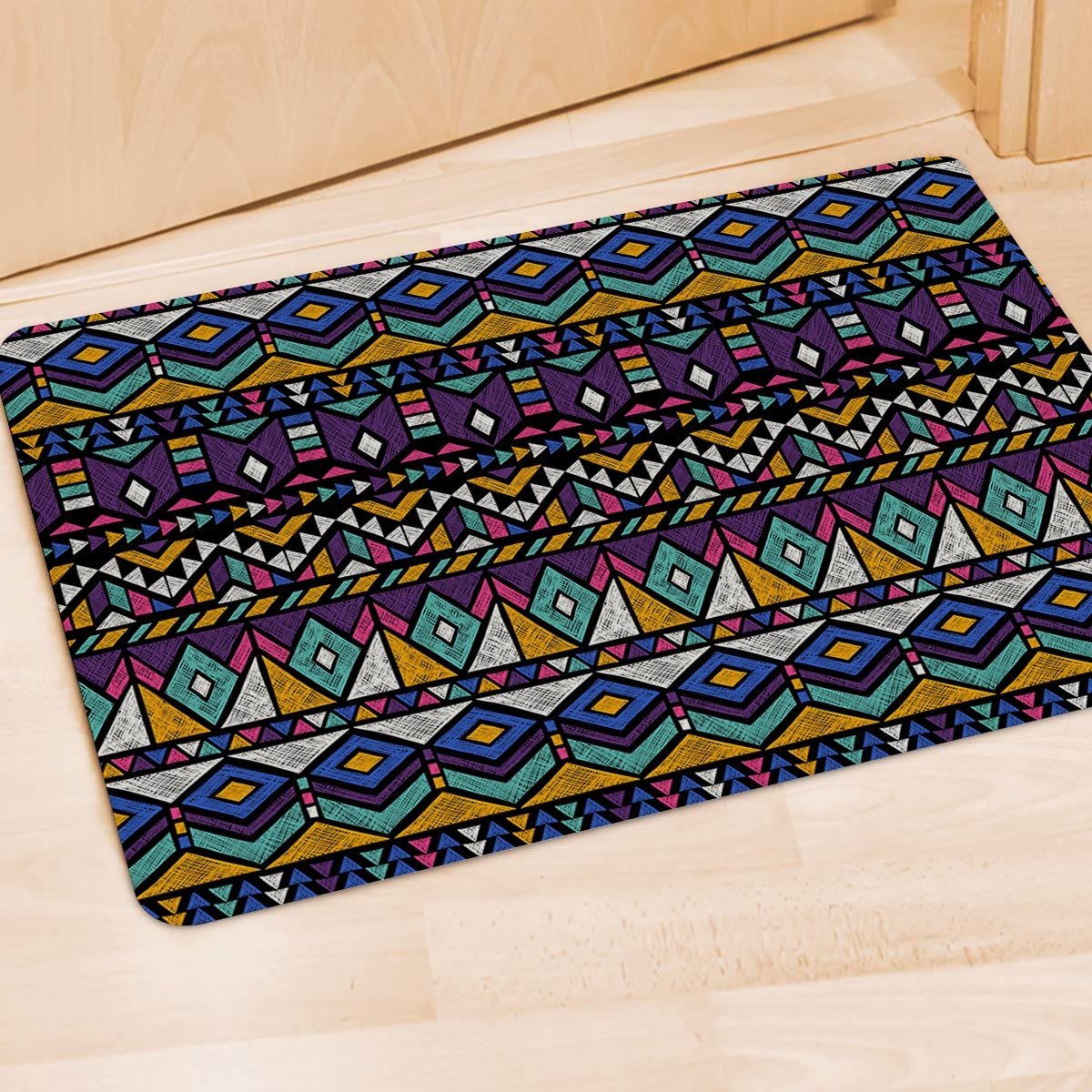 Ethic Aztec Geometric Art Print Door Mat-grizzshop