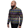 Ethic Aztec Geometric Art Print Men's Bomber Jacket-grizzshop