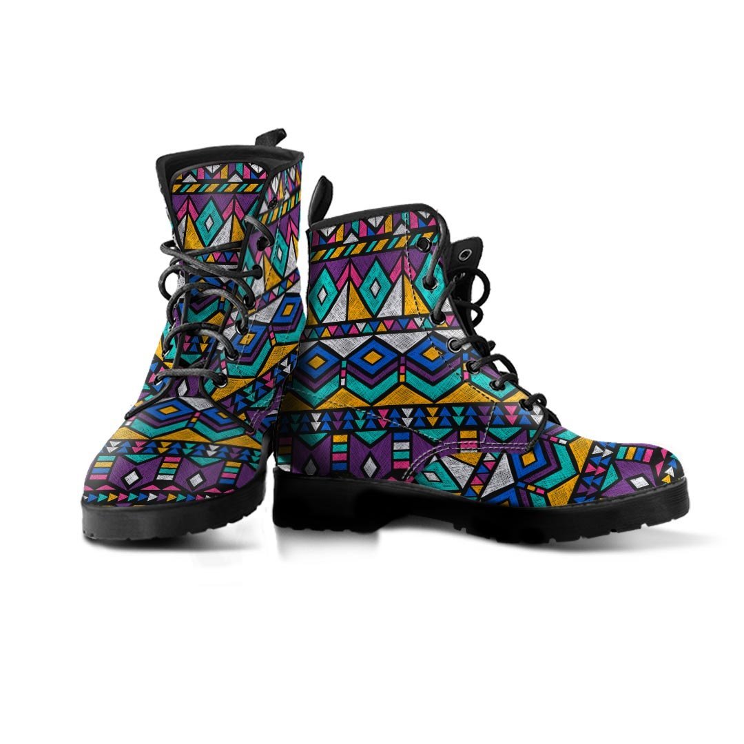 Ethic Aztec Geometric Art Print Men's Boots-grizzshop