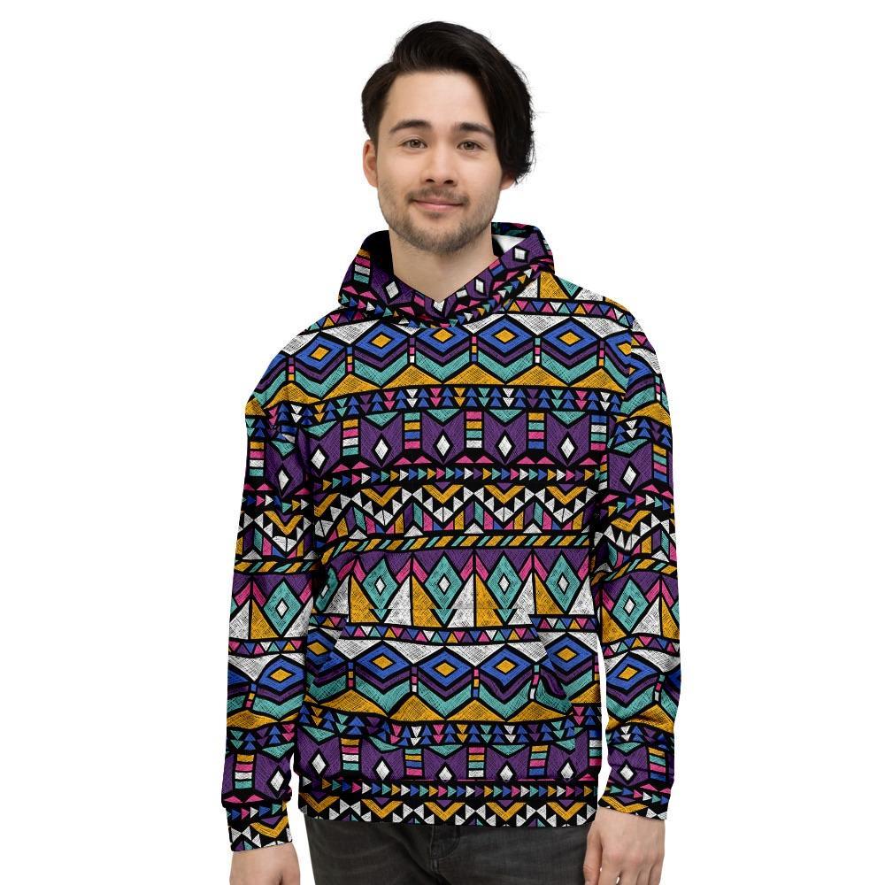 Ethic Aztec Geometric Art Print Men's Hoodie-grizzshop