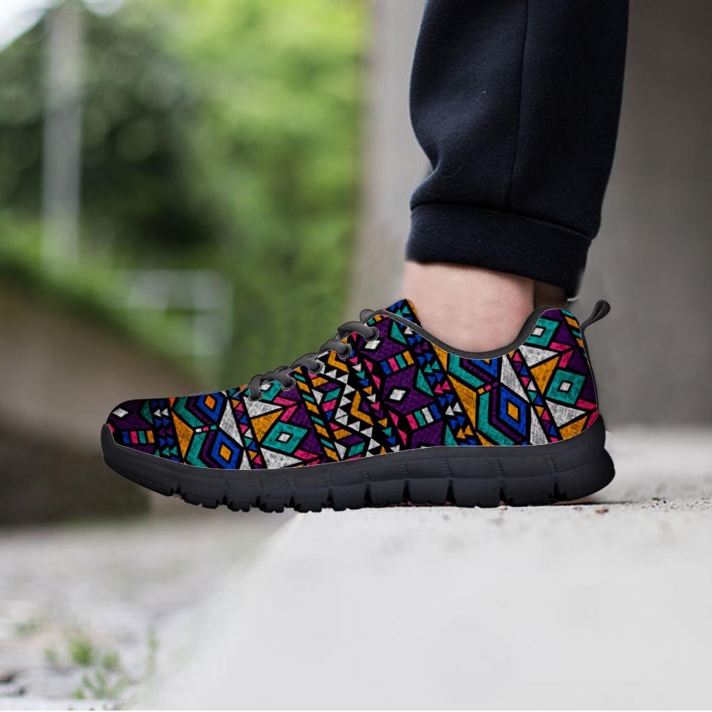 Ethic Aztec Geometric Art Print Men's Sneakers-grizzshop