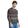 Ethic Aztec Geometric Art Print Men's Sweatshirt-grizzshop