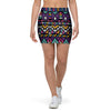 Ethic Aztec Geometric Art Print Mini Skirt-grizzshop