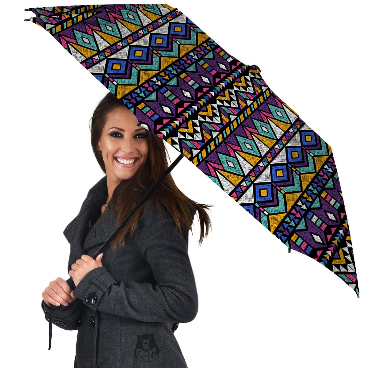 Ethic Aztec Geometric Art Print Umbrella-grizzshop