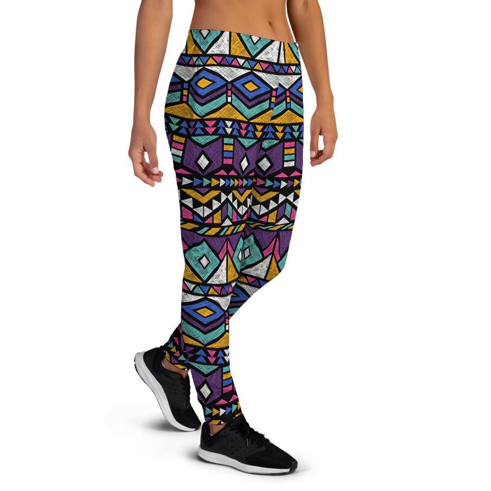 Ethic Aztec Geometric Art Print Women's Joggers-grizzshop