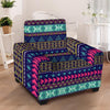 Ethic Aztec Print Armchair Cover-grizzshop