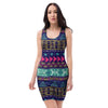 Ethic Aztec Print Bodycon Dress-grizzshop