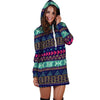 Ethic Aztec Print Hoodie Dress-grizzshop