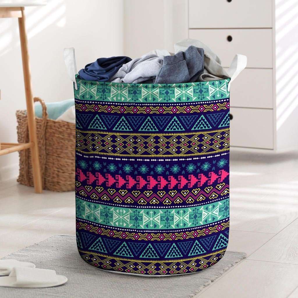 Ethic Aztec Print Laundry Basket-grizzshop