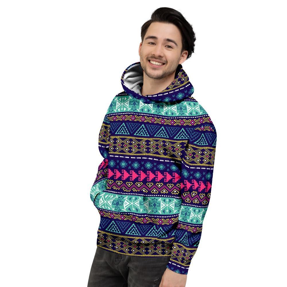 Ethic Aztec Print Men's Hoodie-grizzshop