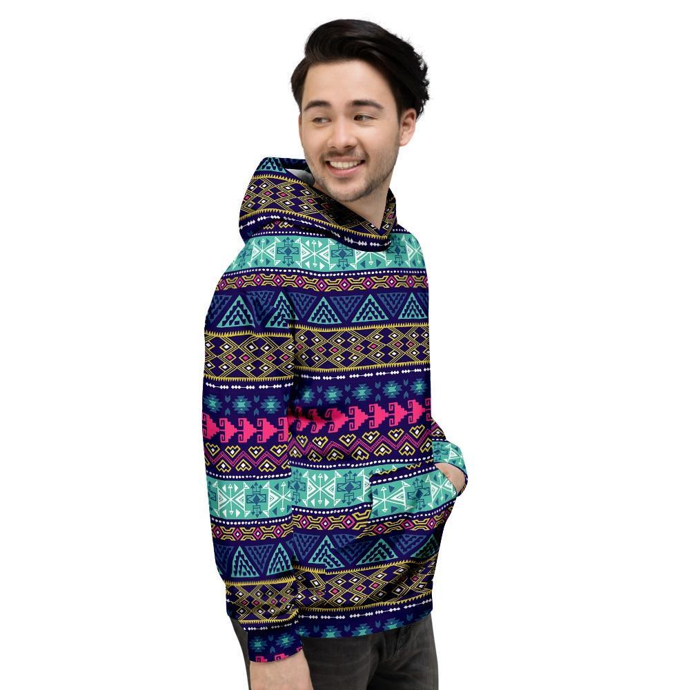 Ethic Aztec Print Men's Hoodie-grizzshop