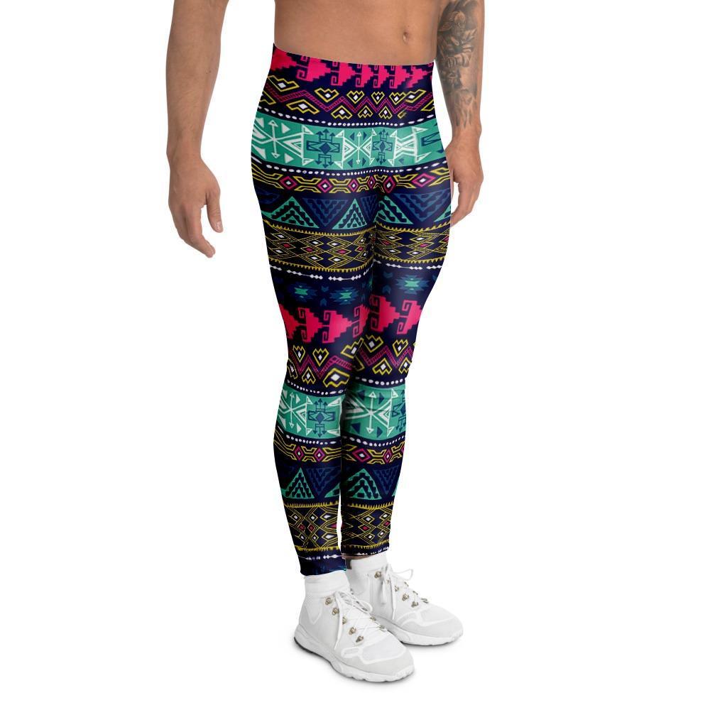 Ethic Aztec Print Men's Leggings-grizzshop