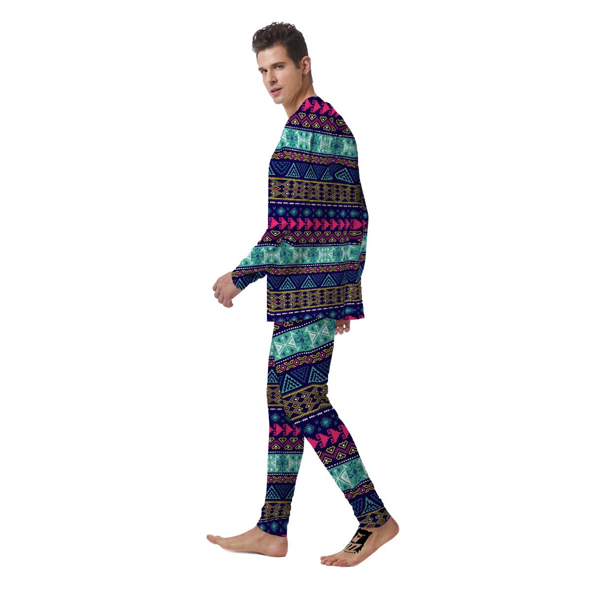 Ethic Aztec Print Men's Pajamas-grizzshop