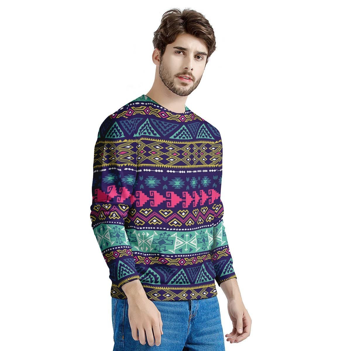 Ethic Aztec Print Men's Sweatshirt-grizzshop