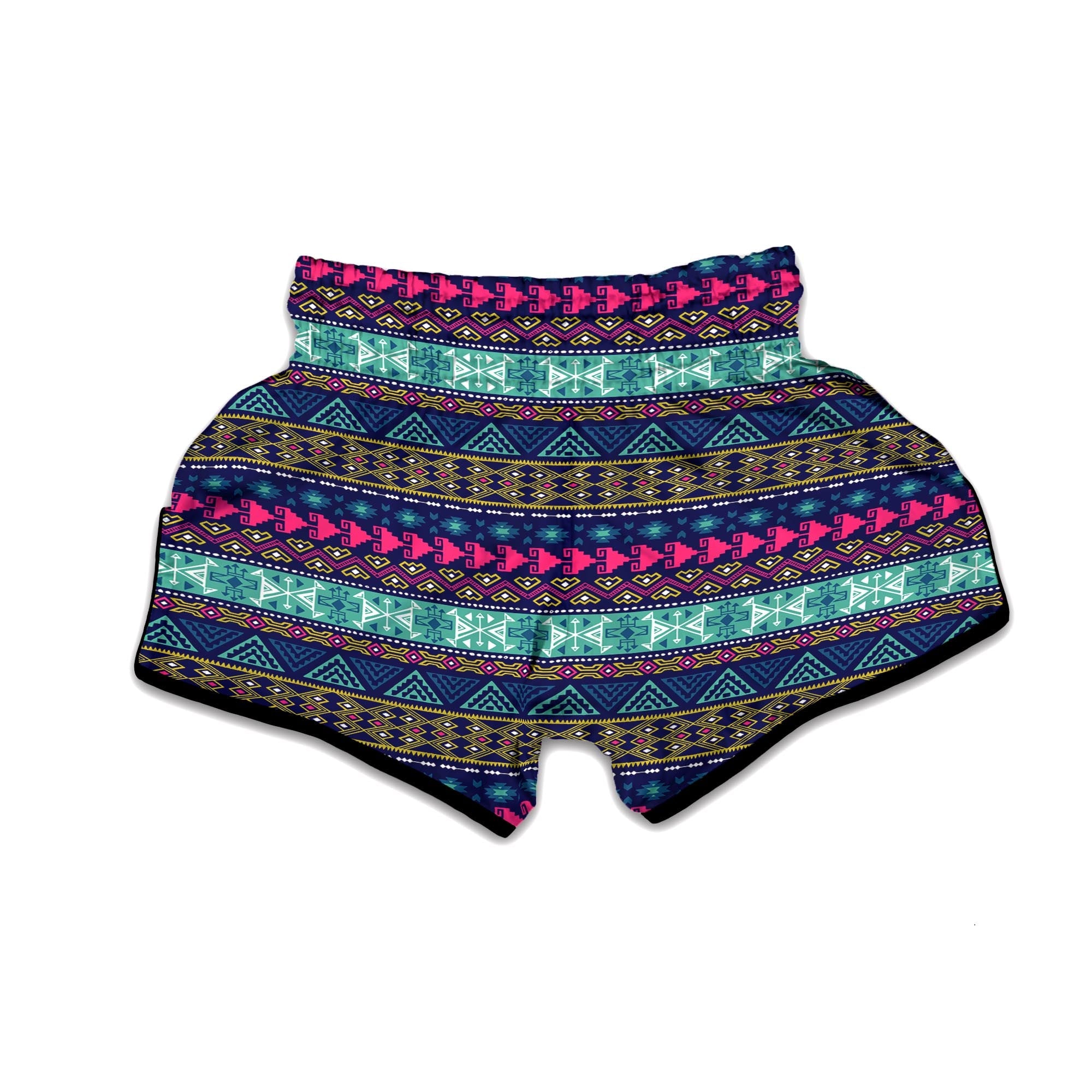 Ethic Aztec Print Muay Thai Boxing Shorts-grizzshop