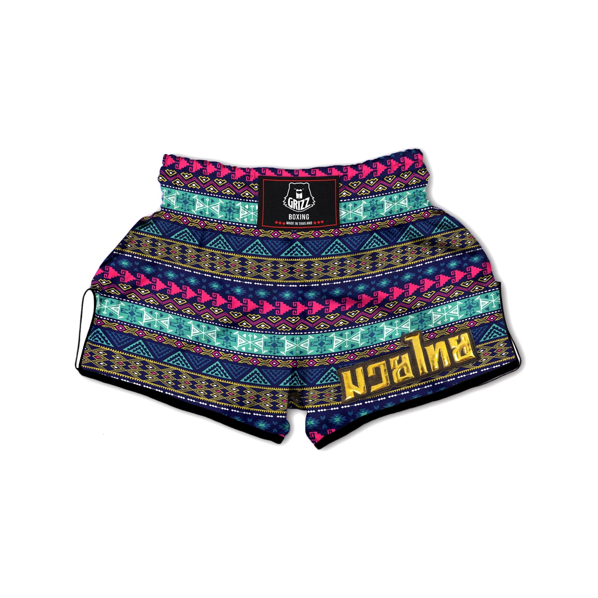 Ethic Aztec Print Muay Thai Boxing Shorts-grizzshop