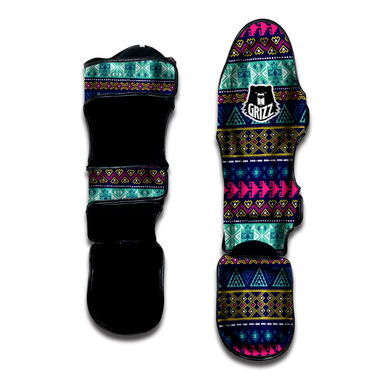 Ethic Aztec Print Muay Thai Shin Guard-grizzshop