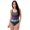 Ethic Aztec Print One Piece Swimsuite-grizzshop