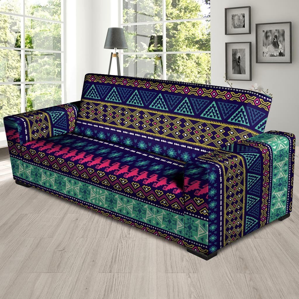 Ethic Aztec Print Sofa Cover-grizzshop