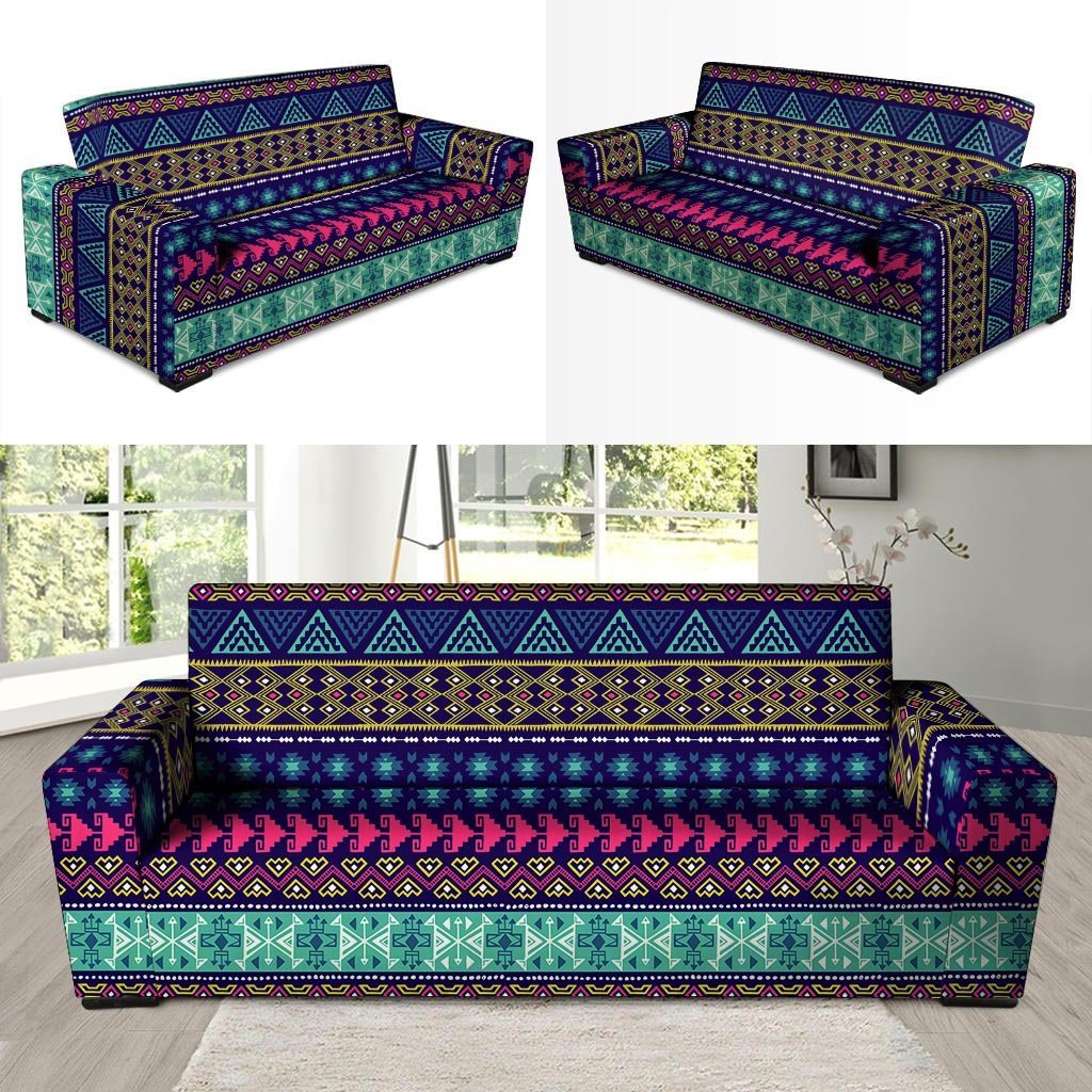 Ethic Aztec Print Sofa Cover-grizzshop