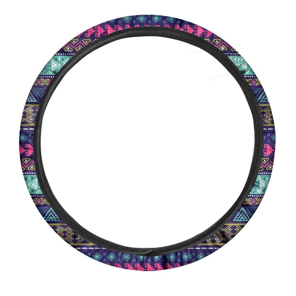 Ethic Aztec Print Steering Wheel Cover-grizzshop