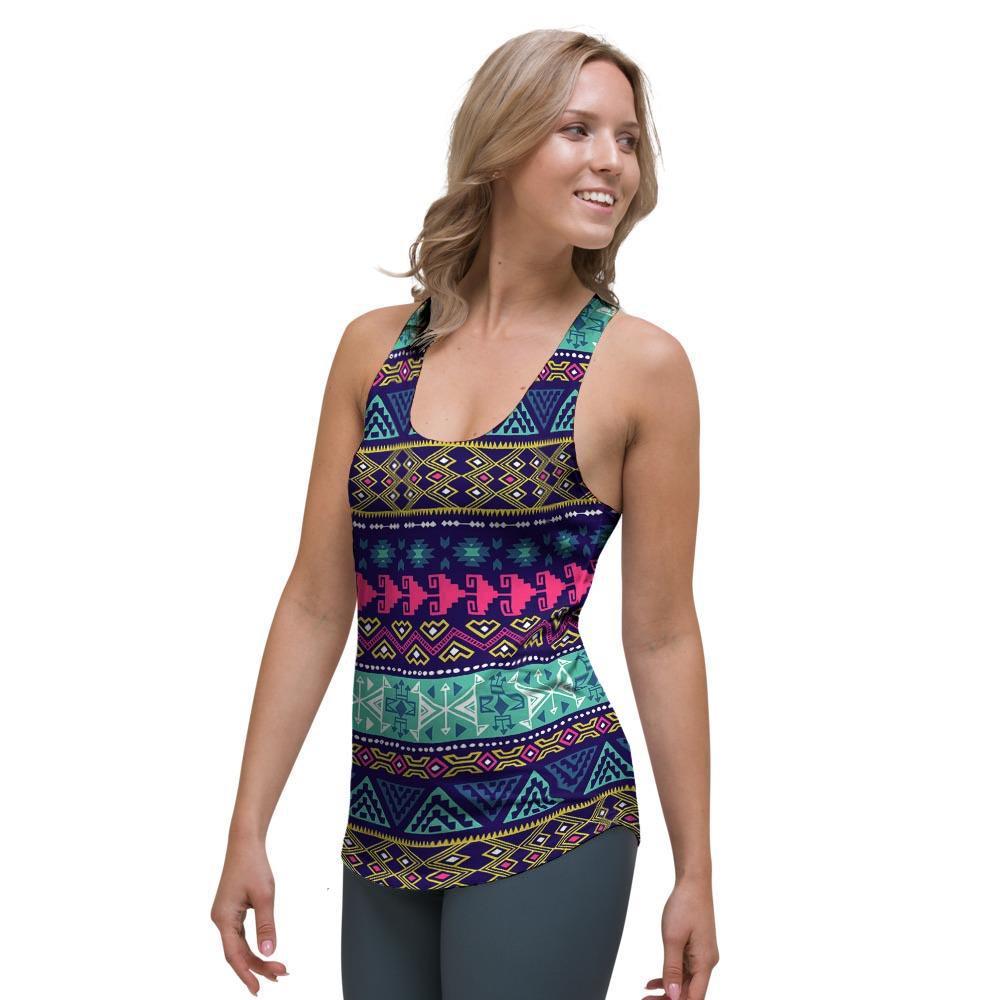 Ethic Aztec Print Women's Racerback Tank Top-grizzshop
