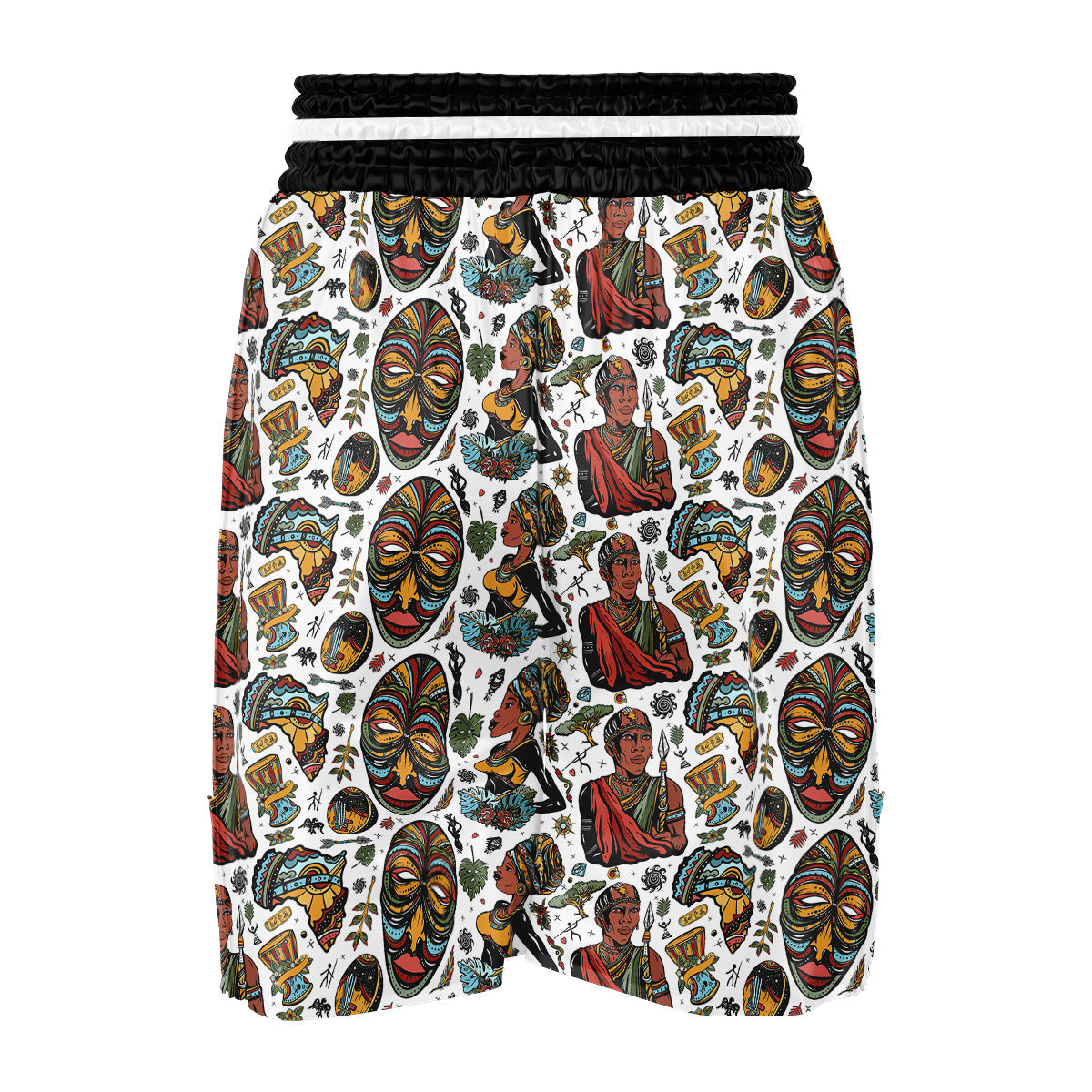 Ethnic Afro African Print Pattern Boxing Shorts-grizzshop