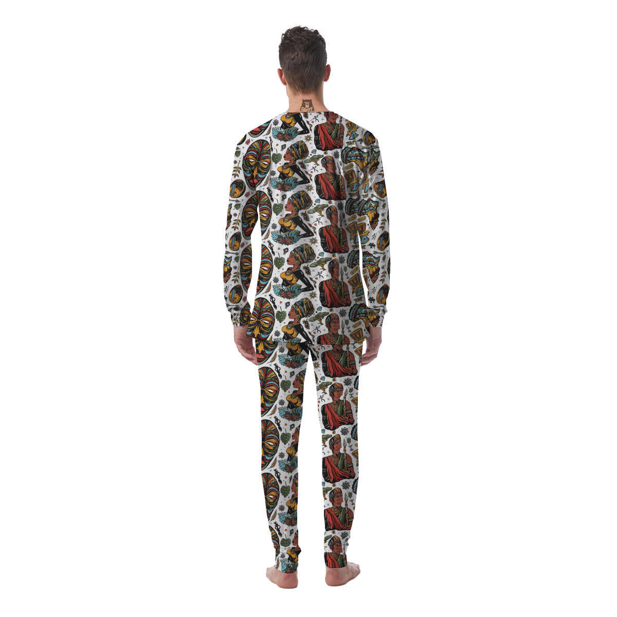 Ethnic Afro African Print Pattern Men's Pajamas-grizzshop