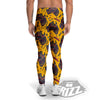 Ethnic Australian Map Tattoo Print Pattern Men's Leggings-grizzshop