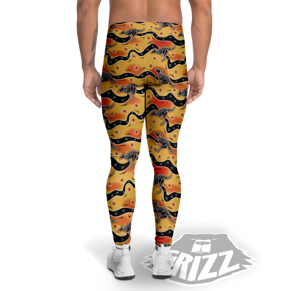 Ethnic Australian Print Pattern Men's Leggings-grizzshop