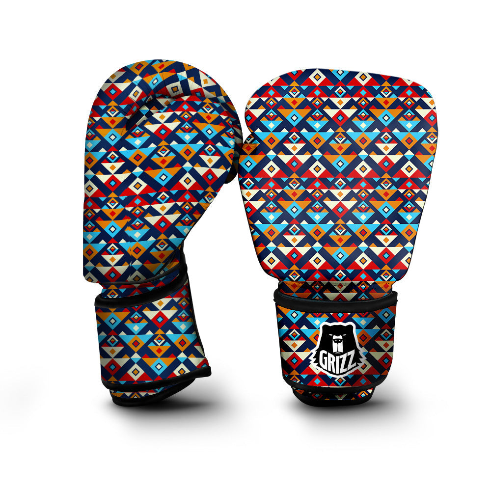 Ethnic Boho Colorful Print Pattern Boxing Gloves-grizzshop