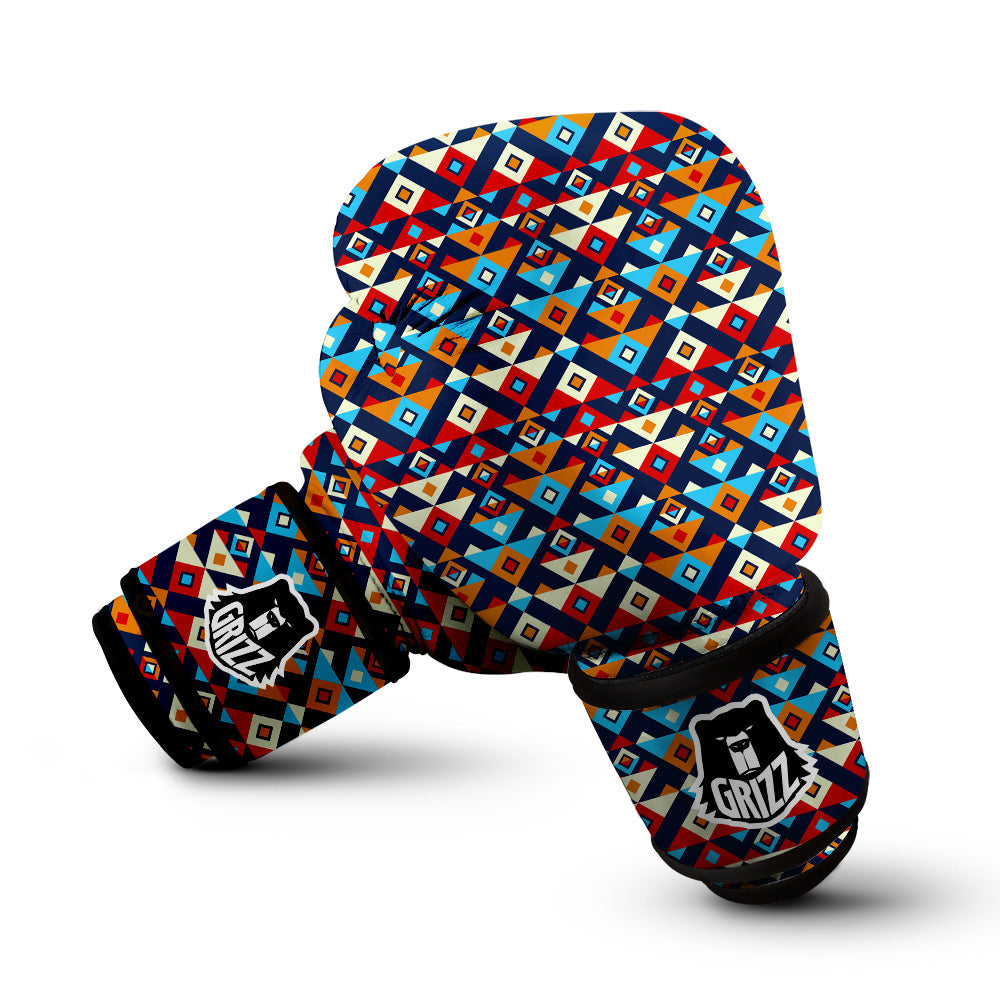 Ethnic Boho Colorful Print Pattern Boxing Gloves-grizzshop