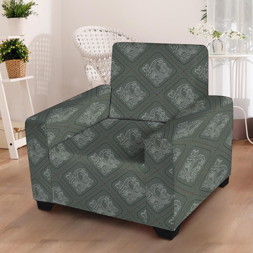 Ethnic Celtic Viking Armchair Cover-grizzshop