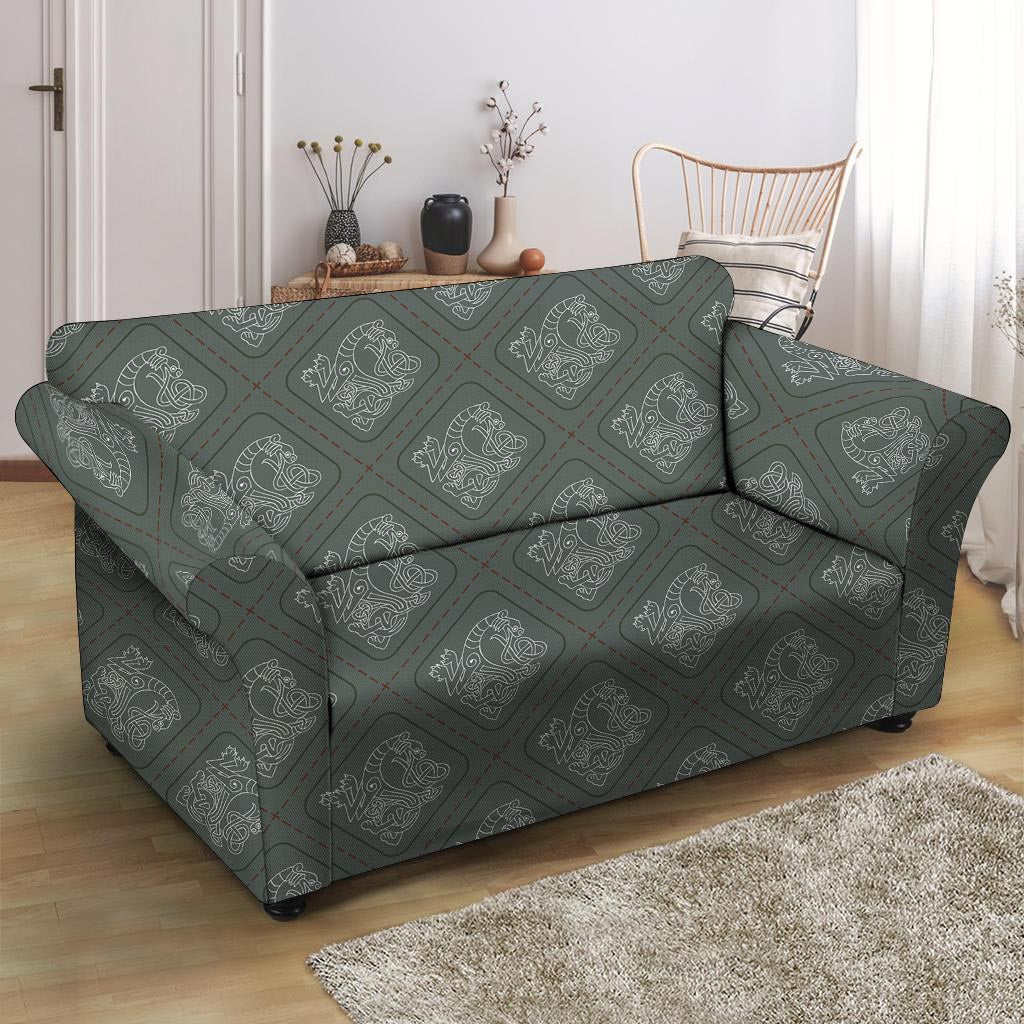 Ethnic Celtic Viking Loveseat Cover-grizzshop