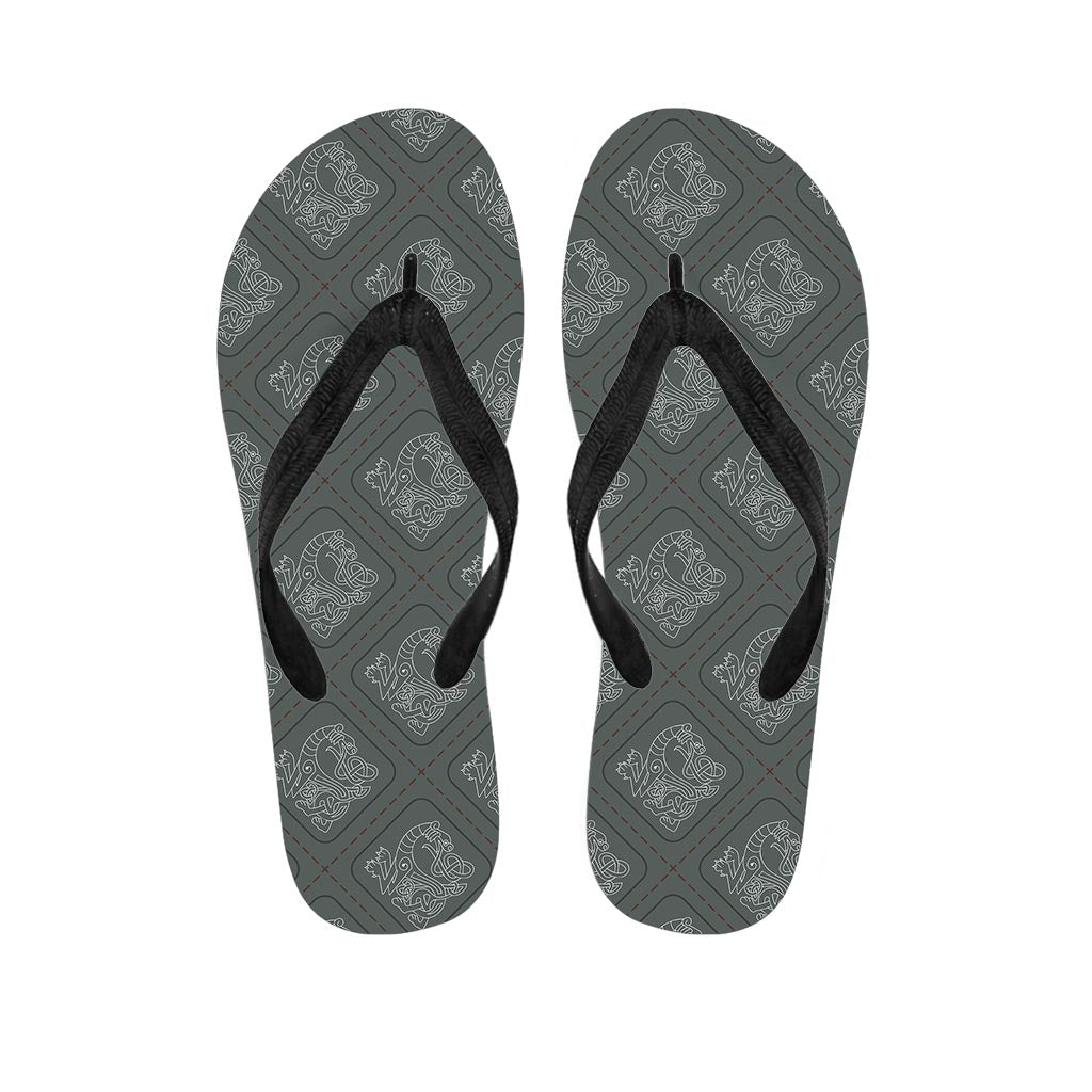 Ethnic Celtic Viking Men's Flip Flops-grizzshop