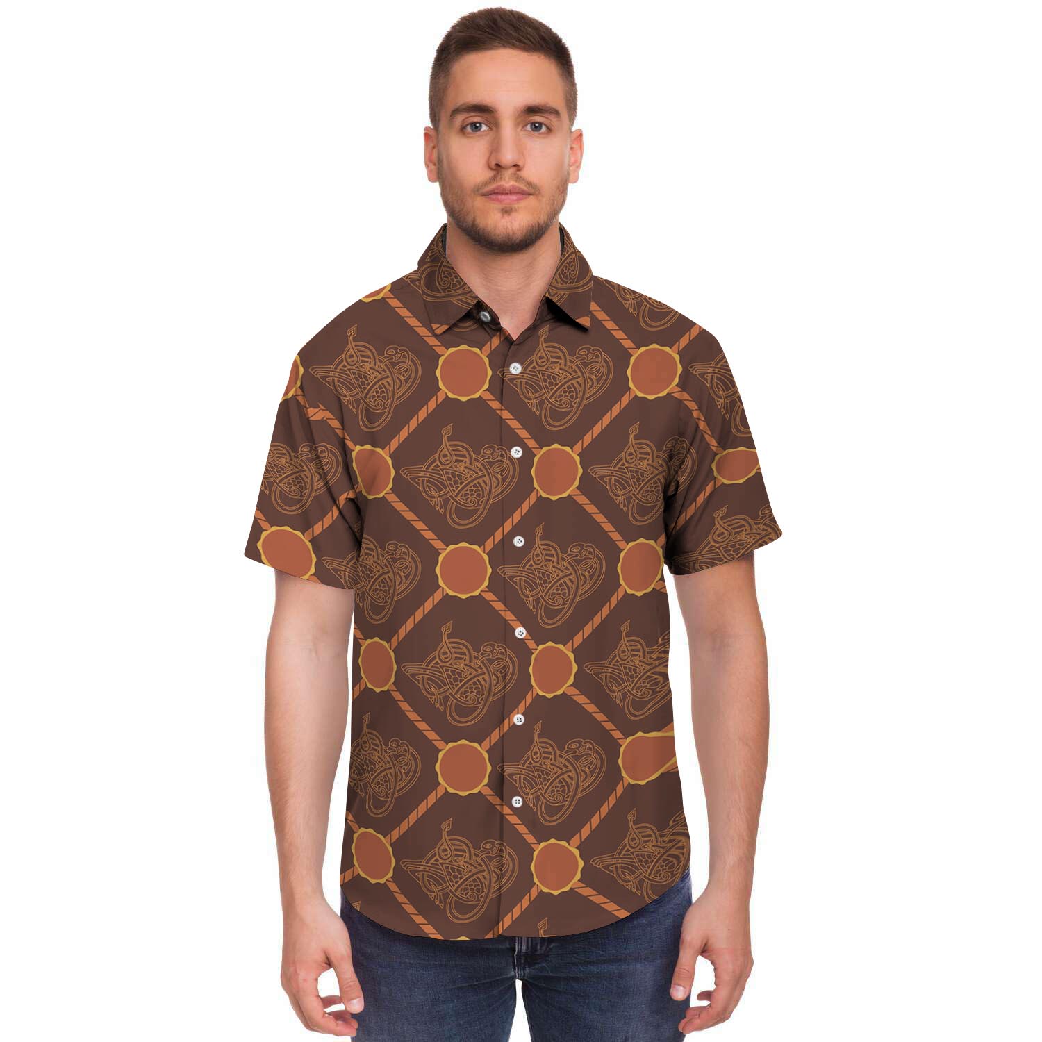 Ethnic Celtic Viking Norse Men's Short Sleeve Shirt-grizzshop