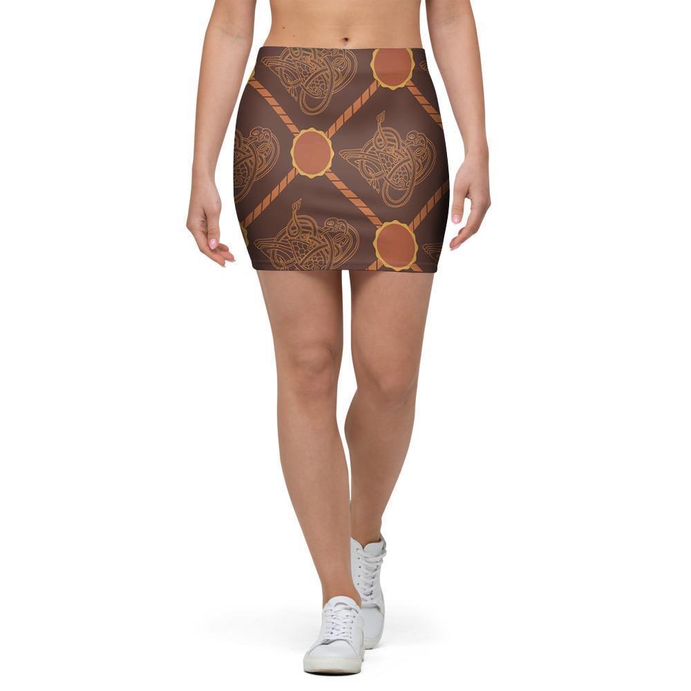 Ethnic Celtic Viking Norse Mini Skirt-grizzshop