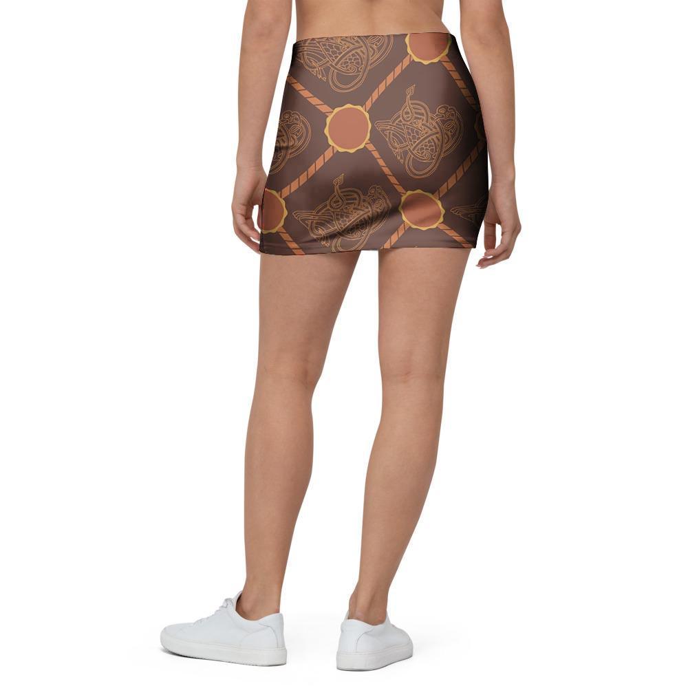 Ethnic Celtic Viking Norse Mini Skirt-grizzshop