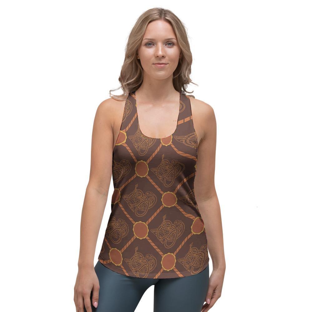 Ethnic Celtic Viking Norse Women's Racerback Tank Top-grizzshop