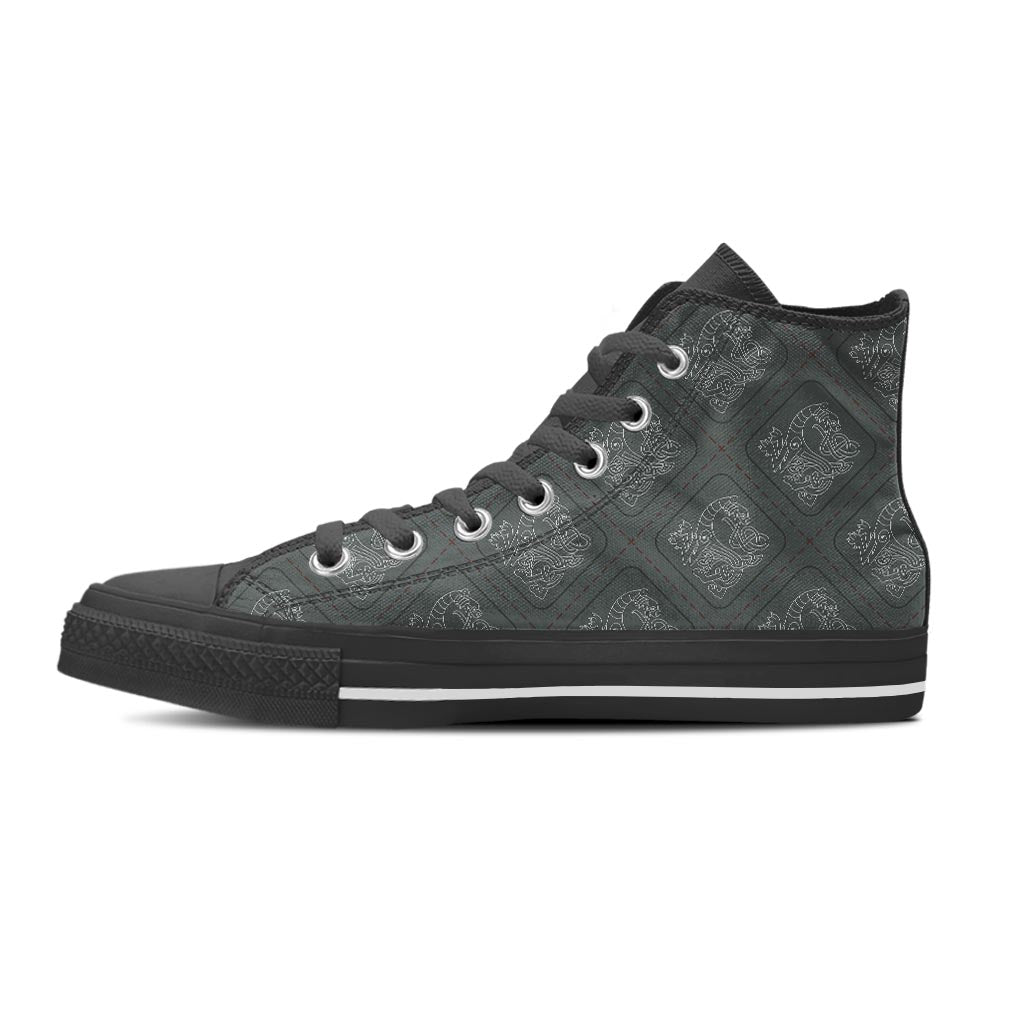 Ethnic Celtic Viking Women's High Top Shoes-grizzshop